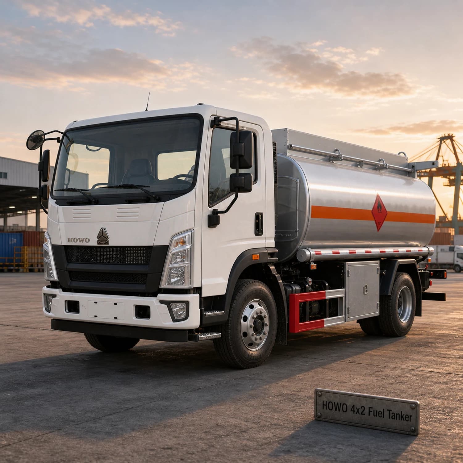 HOWO 4x2 5,000L Fuel Tanker Truck for Export