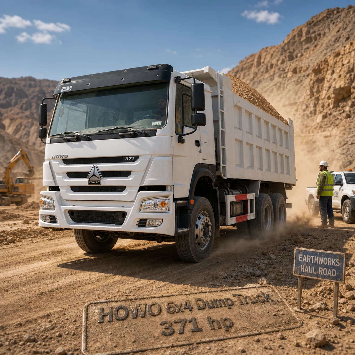 Refurbished HOWO 6x4 Euro 2 Dump Truck